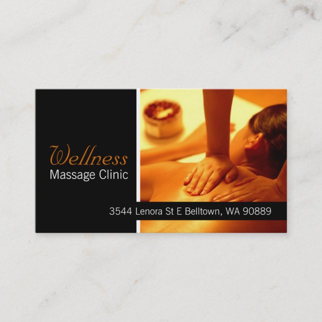 Massagetherapeutin, Klinik, Wellness-Visitenkarte Visitenkarte (Vorderseite)