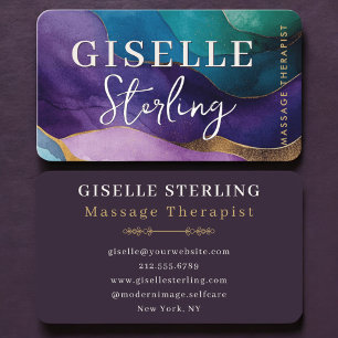 Massagetherapeutin Lila Visitenkarte