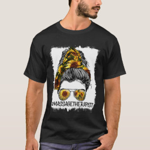 Massagetherapeutin Mutter Unordentliche Bun Frisur T-Shirt