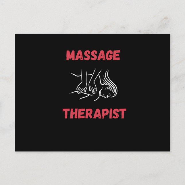 Massagetherapeutin Postkarte (Vorderseite)