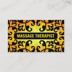 Massagetherapeutin Sunshine Damask Visitenkarte