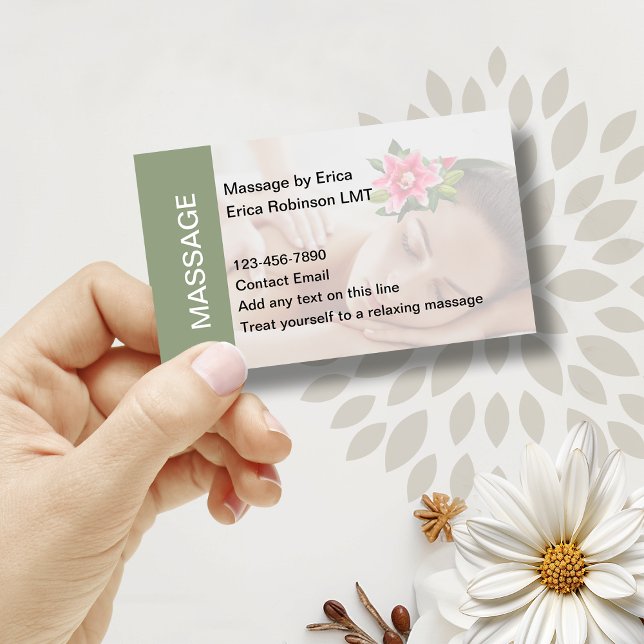 MassagetherapeutModern Soothing Business Cards Visitenkarte (Von Creator hochgeladen)