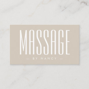 Massagetherapie Beige  Visitenkarte