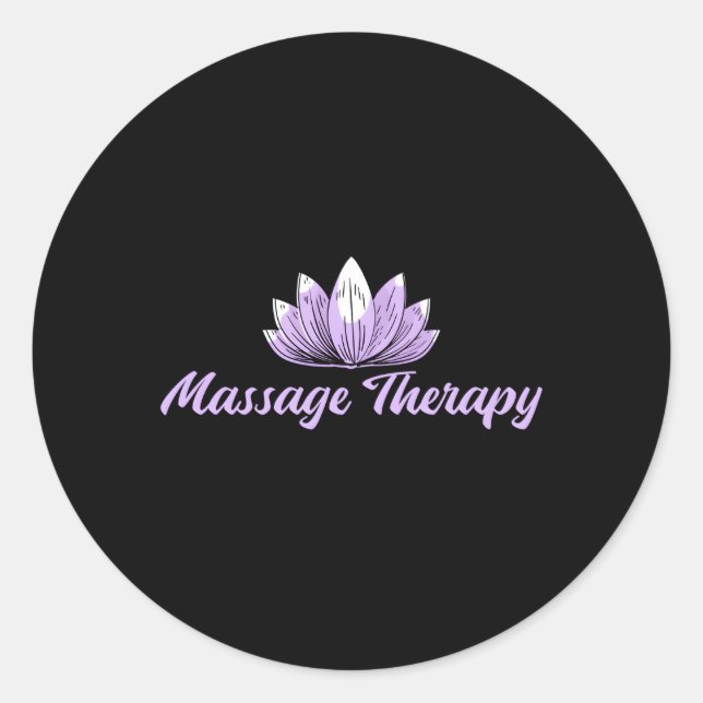 Massagetherapie Die älteste Form der medizinischen Runder Aufkleber (Vorderseite)