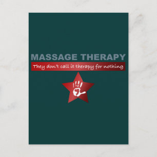 Massagetherapie in Ruby Red Postkarte