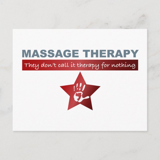 Massagetherapie in Ruby Red Postkarte (Vorderseite)