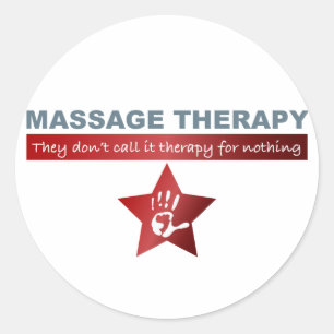 Massagetherapie in Ruby Red Runder Aufkleber