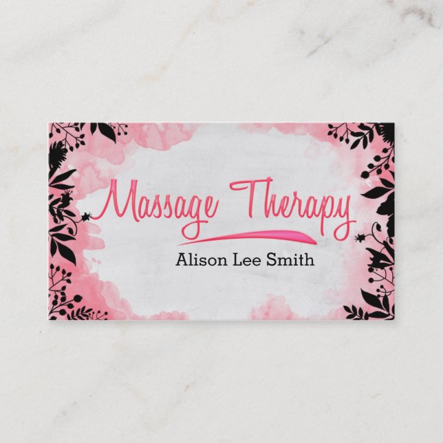 Massagetherapie - Massagetherapeut Visitenkarte (Vorderseite)