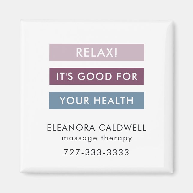 Massagetherapie Moderne Streifen Markierung Linie Magnet (Vorne)