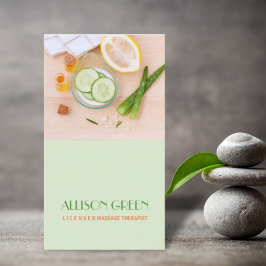Massagetherapie Natürliches ätherisches Öl Aromath Visitenkarte