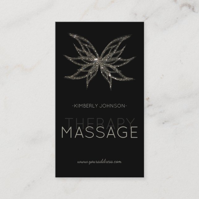 Massagetherapie Schimmende Blume Blossom-Karte Visitenkarte (Vorderseite)