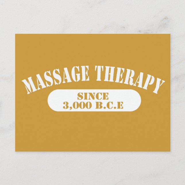 Massagetherapie seit 3.000 v.Chr. Postkarte (Vorderseite)
