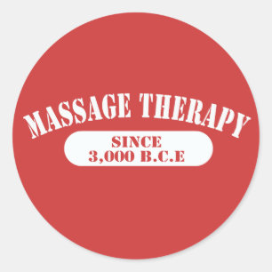 Massagetherapie seit 3.000 v.Chr. Runder Aufkleber
