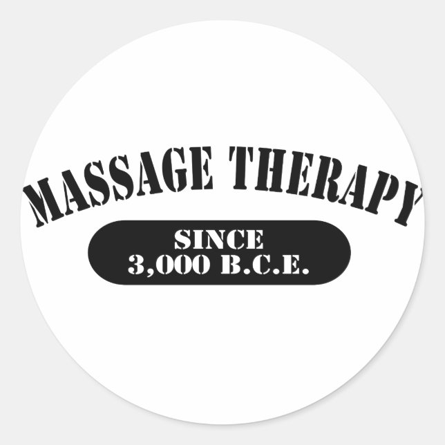 Massagetherapie seit 3.000 v.Chr. Runder Aufkleber (Vorderseite)