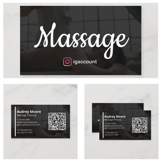 Massagetherapie Visitenkarte (Holistic Massage Therapy Business Card
)