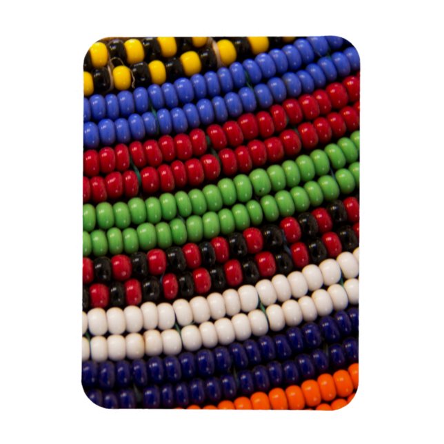 Massai Tribal Bead Pattern Magnet (Vertikal)