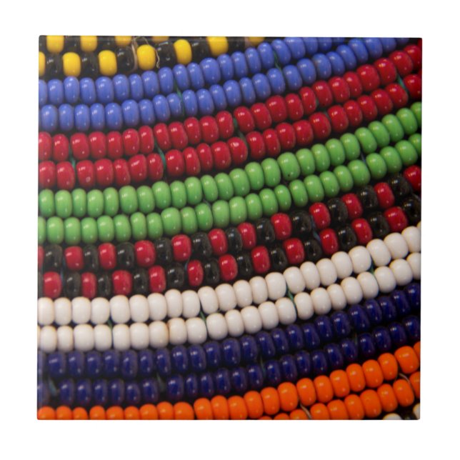 Massai Tribal Beat Pattern Fliese (Vorderseite)