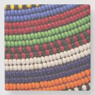 Massai Tribal Beat Pattern Steinuntersetzer