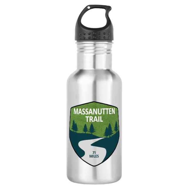 Massanutten Trail Virginia Edelstahlflasche (Vorderseite)