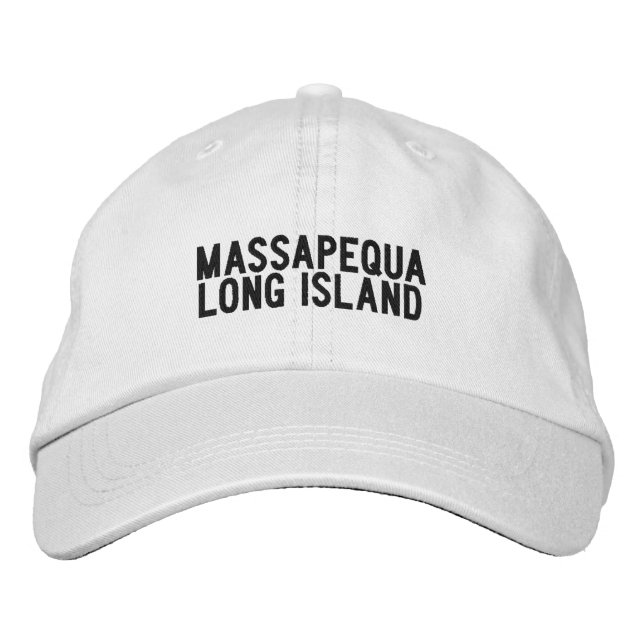 Massapequa Long Island New York Hat Bestickte Baseballkappe (Vorderseite)
