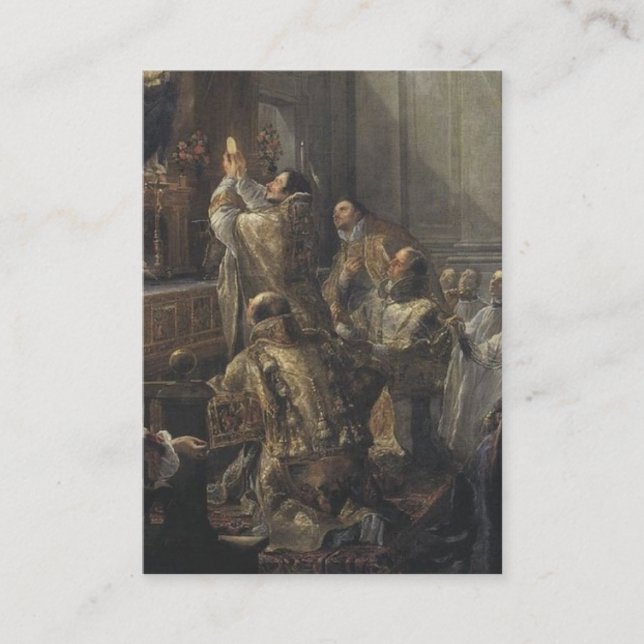 Masse catholique offrant des cartes saintes de pri (Devant)