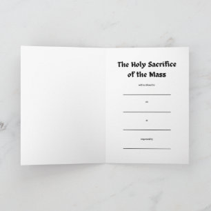 Masse de Saint Grégoire le Grand Durer, carte d'in