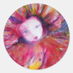 MASSE IN ROT RUNDER AUFKLEBER