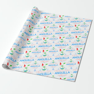 Massebucht, Anguilla-Farbtext, Bildmuster Geschenkpapier