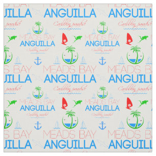 Massebucht, Anguilla-Farbtext, Bildmuster Stoff