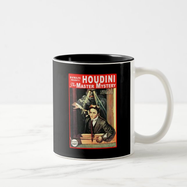 Massen-Fiktions-Art-Illustration Harrys Houdini Zweifarbige Tasse (Rechts)