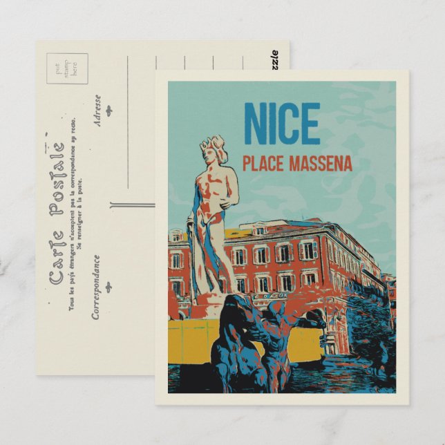 Massena carré Nice France Carte postale (Devant / Derrière)