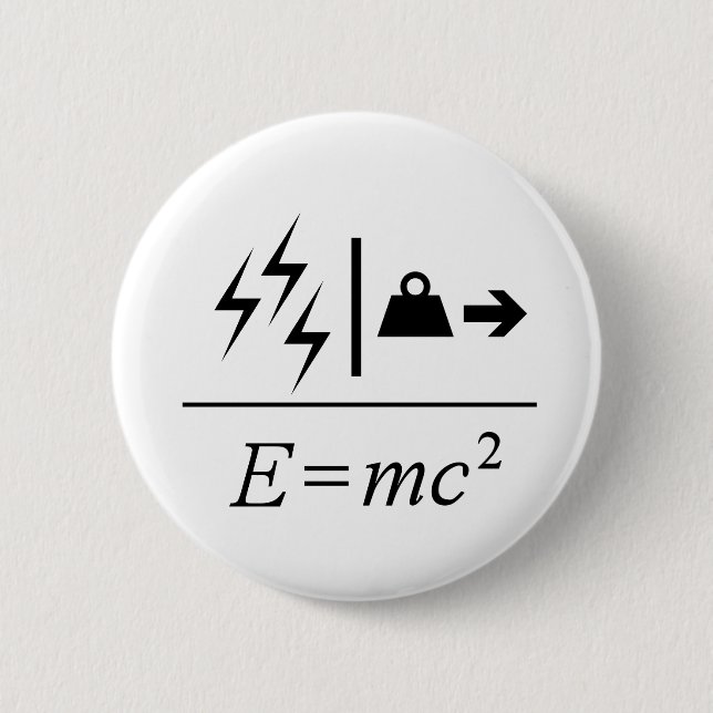 Massenäquivalenz Button (Vorderseite)