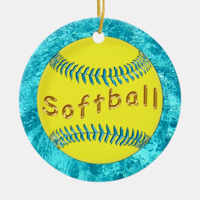 MassenSoftball verziert niedliches Imitat Keramik Ornament (Vorne)