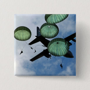 Massensprungs-Auftrag, Fallschirme, US-Armee Button