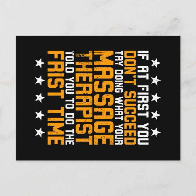 Masseur Postkarte (Vorderseite)