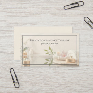 Masseuse Massage Therapist Business Card Visitenkarte