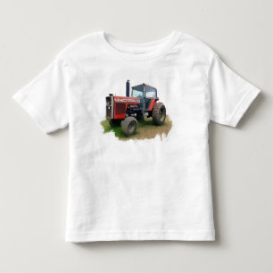 Massey Ferguson roter Traktor auf dem Gebiet Kleinkind T-shirt
