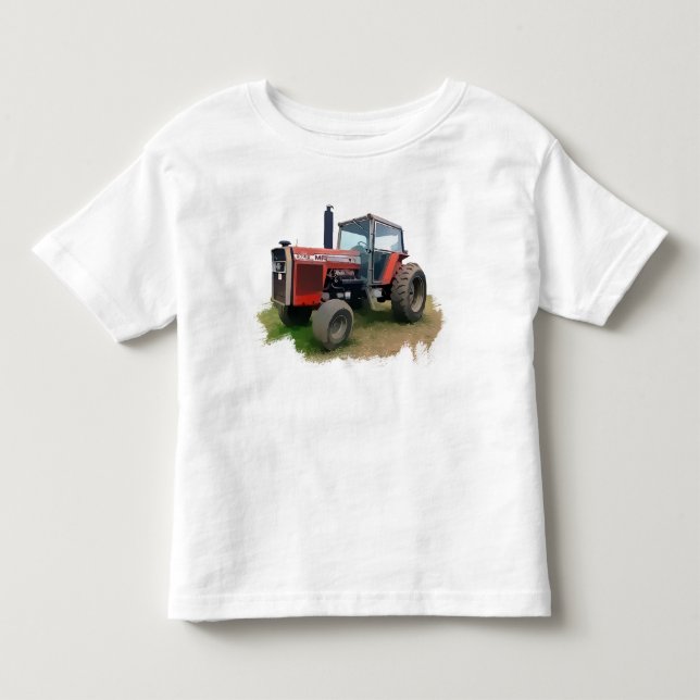 Massey Ferguson roter Traktor auf dem Gebiet Kleinkind T-shirt (Vorderseite)