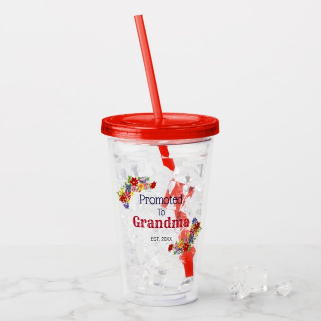 Maßgeschneidert für Oma Akrylic Tumbler Acryltrinkbecher (Vorderseite Ice)