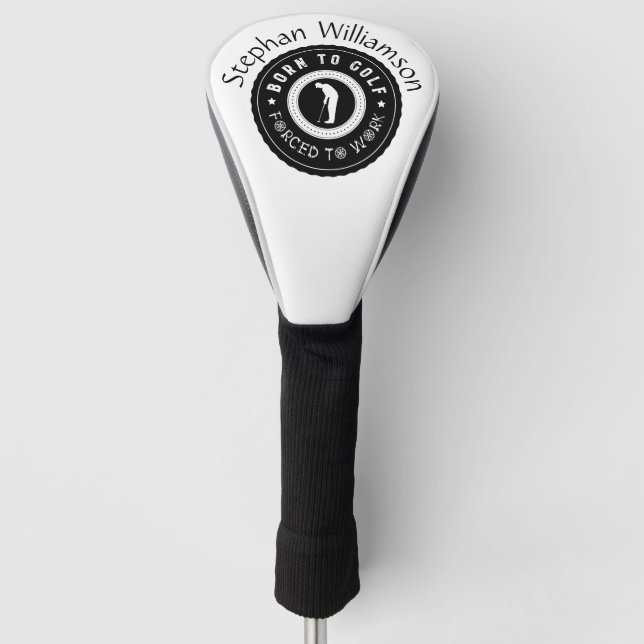 Maßgeschneidert Geboren zum Golf zwangsweise Schwa Golf Headcover (Vorderseite)