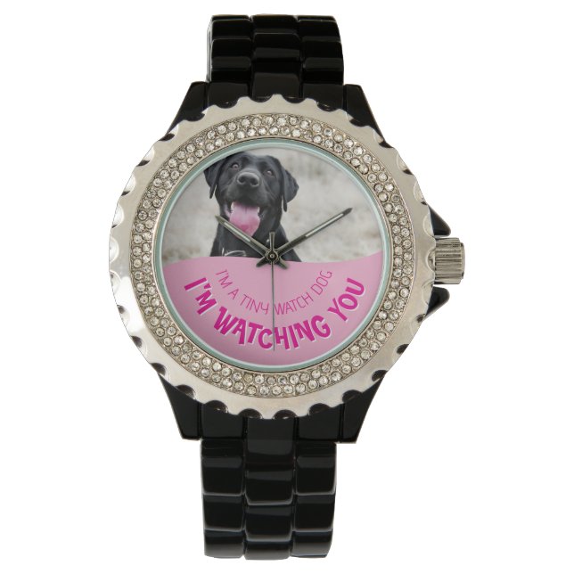 Maßgeschneidert - Ihr eigenes Foto - Hundeschau Armbanduhr (Vorderseite)