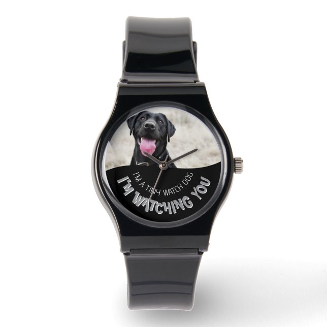 Maßgeschneidert - Ihr eigenes Foto - Hundeschau Armbanduhr (Vorderseite)
