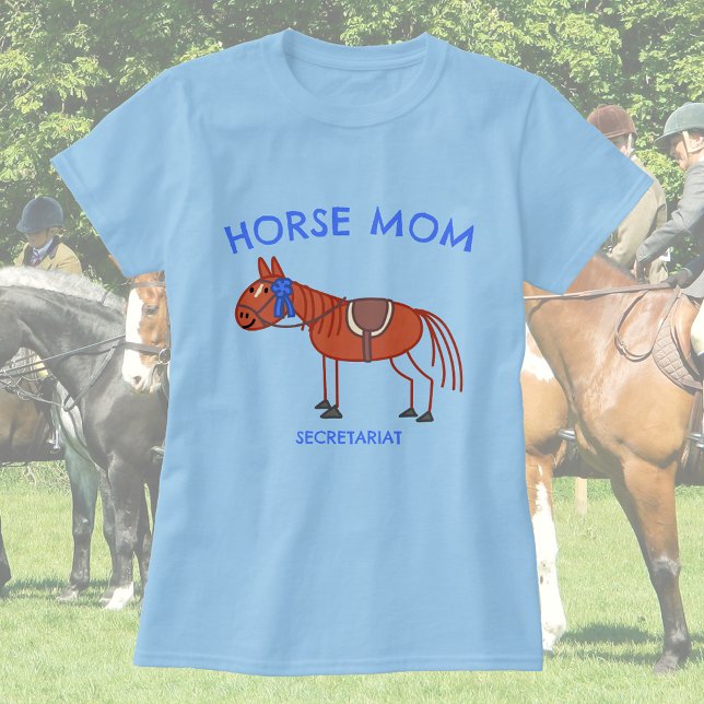 Maßgeschneidert: Mama - Kastanienhorse Doodle T-Shirt (Von Creator hochgeladen)