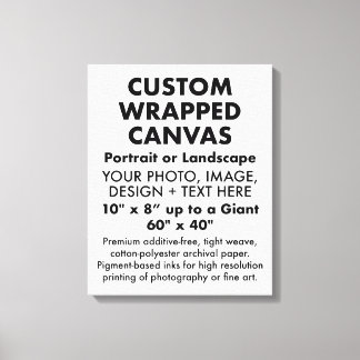 Maßgeschneiderte 16" x 20" PREMIUM WRAPPED CANVAS Leinwanddruck
