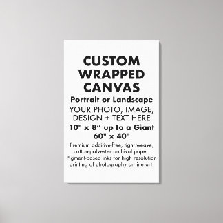Maßgeschneiderte 24" x 36" PREMIUM WRAPPED CANVAS Leinwanddruck