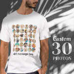 Maßgeschneiderte 36 Fotos Moderne Erinnerungen für T-Shirt<br><div class="desc">Fügen Sie benutzerdefinierte Begleithunde,  Katze oder Vogel,  Fotos und Freunde mit einfachem Rahmen hinzu</div>
