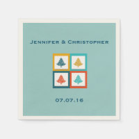 Maßgeschneiderte 4 Weihnachtsbaumen Retro Design H