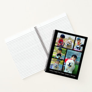 Maßgeschneiderte 5-FotoCollage Modernes Bild Notizbuch