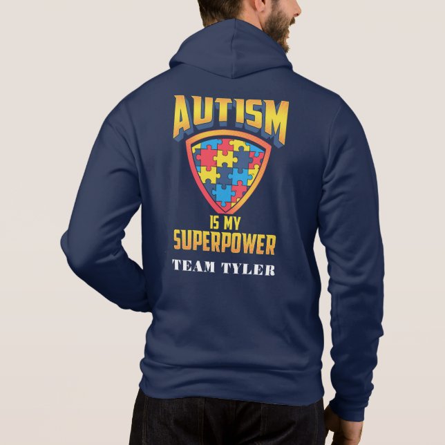 Maßgeschneiderte Abstimmung zwischen Autismus und  Hoodie (Rückseite)