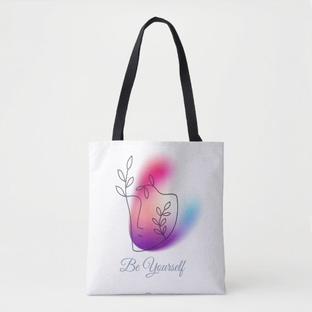 Maßgeschneiderte All-Over-Print-Tasche "Be Yoursel Tasche (Vorderseite)